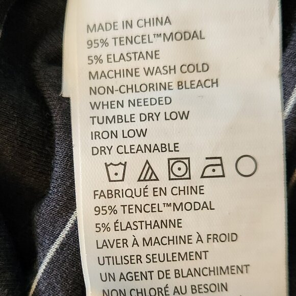 NEW Prana | Black & White Striped Janey Mini Dress with Pockets. Size Large - Picture 9 of 9